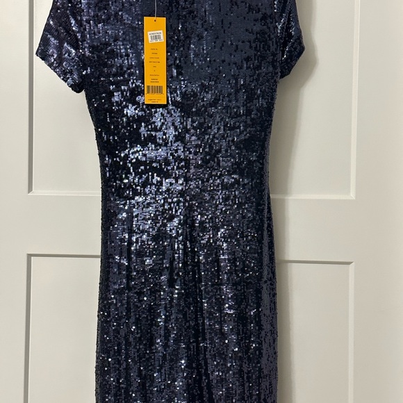 Never worn Tory Burch sequined dress. Navy size small. - Picture 3 of 5